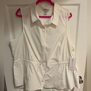 Athleta |Levitate Poplin White Top